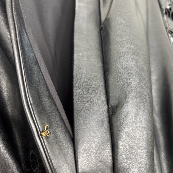 Anthropologie The Somerset Maxi Dress: Faux Leather Embroidered Edition Black S - Picture 9 of 15